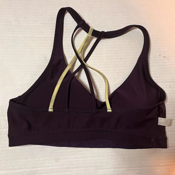 Under Armour Bra S Sports Purple Racerback Activewear Athleisure Athletic *SEE - Picture 4 of 4
